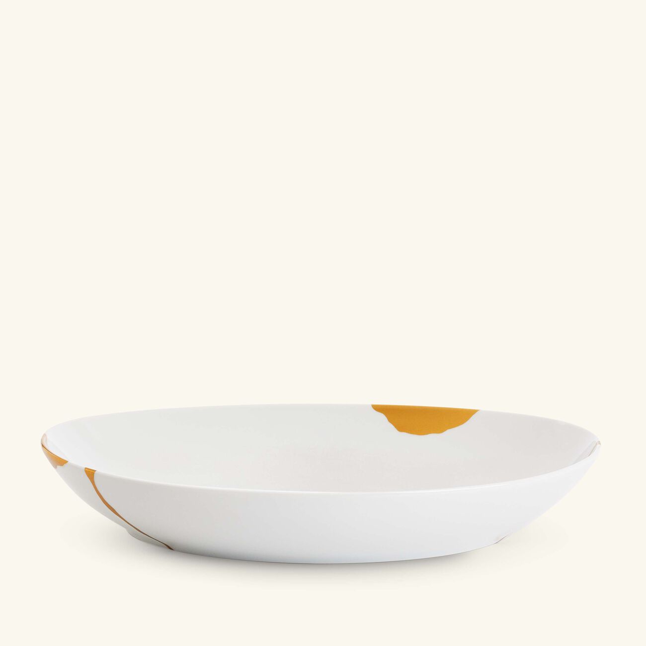 bernardaud kintsugi serving platter oval white 39cm