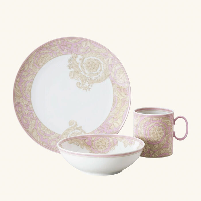 versace barocco rose children dinnerware gift set