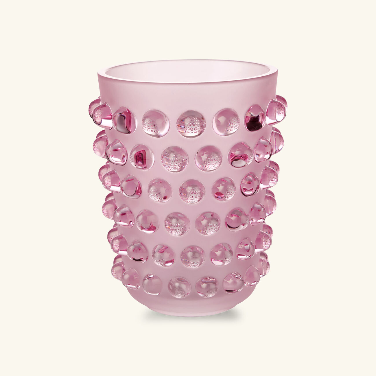 lalique mossi vase small pink