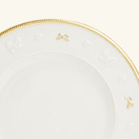 villari butterfly dinner plate round white 27cm