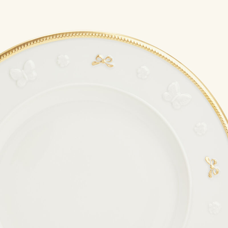 villari butterfly dinner plate round white 27cm