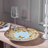 le jardin de versace charger plate round blue 33cm