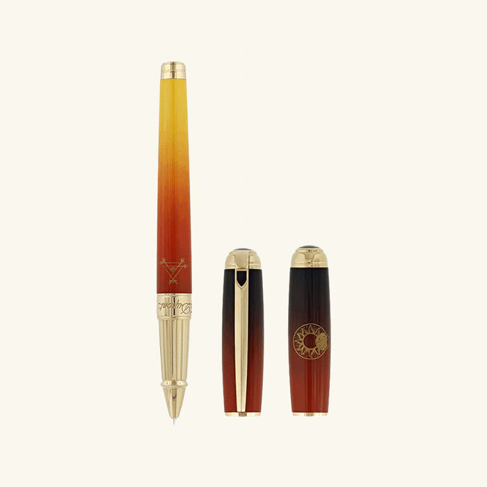 st dupont line d montecristo rollerball pen brown