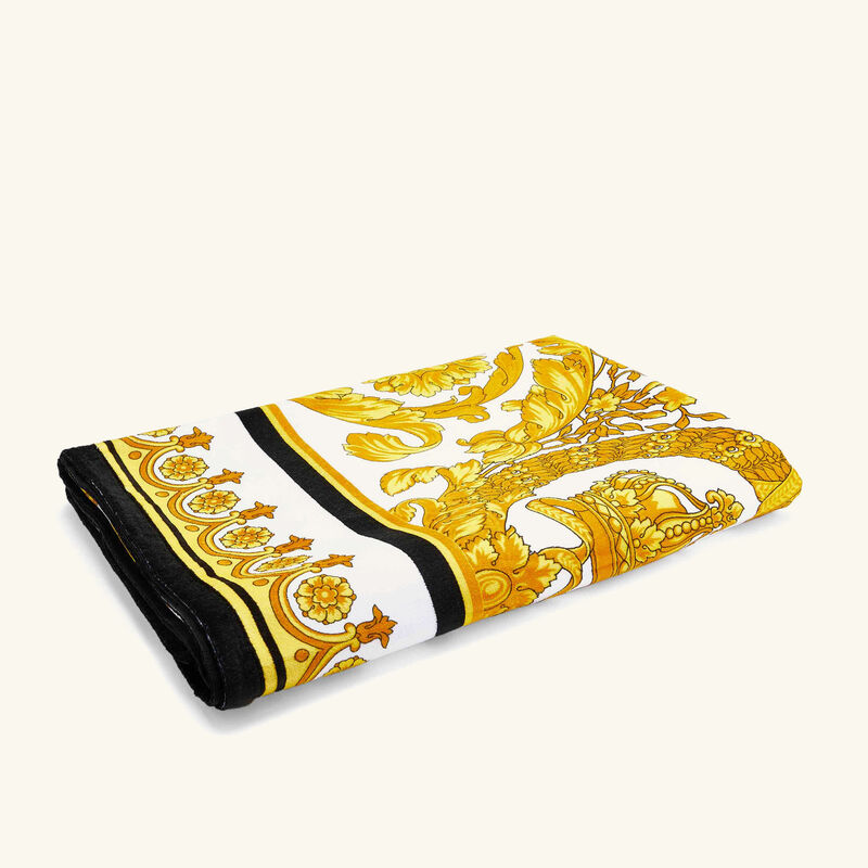 Crete De Fleur Beach Towel Gold versace crete de fleur beach towel gold