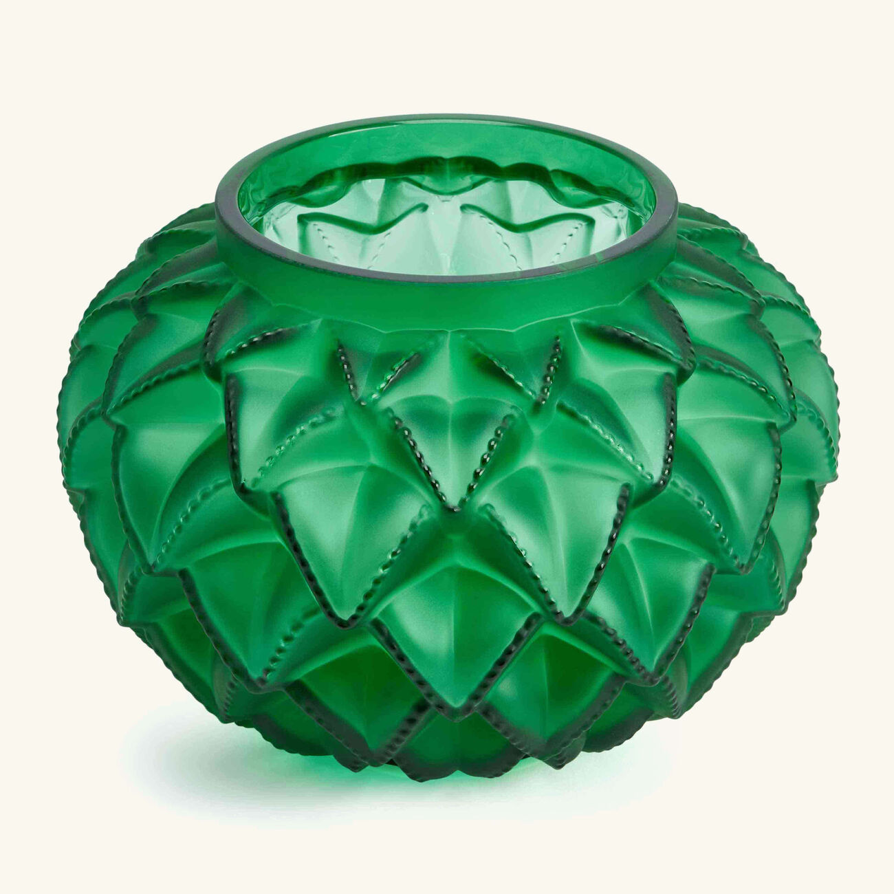 lalique languedoc vase small green