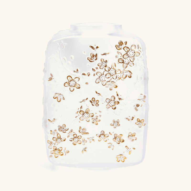 lalique fleurs de cerisier vase large clear