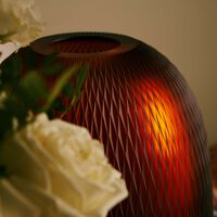 ruckl metamorphosis vase round large amber