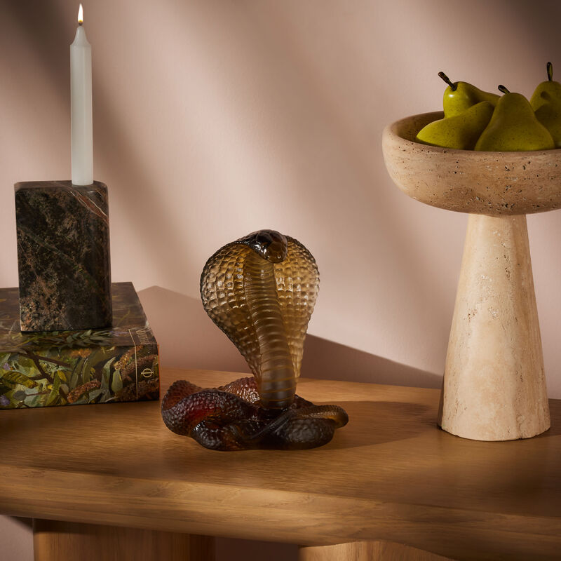 منحوتة على شكل كوبرا صغيرة بنية دوم منحوتة على شكل كوبرا صغيرة بنية