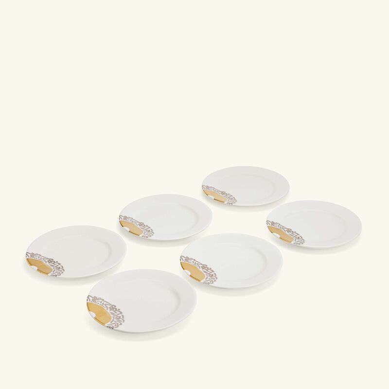 dimlaj qamar desert plate white 19cm set of 6