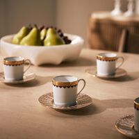 haviland cavalier royal coffee cup saucer gold set of 4
