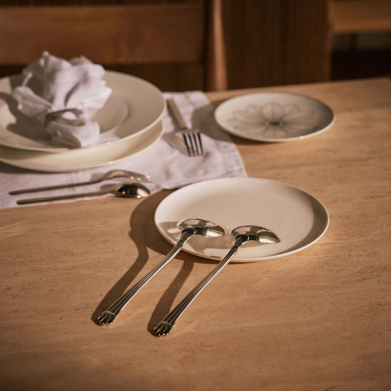 كريستوفل شوكة تقديم السلطة آريا مطلية بالفضة