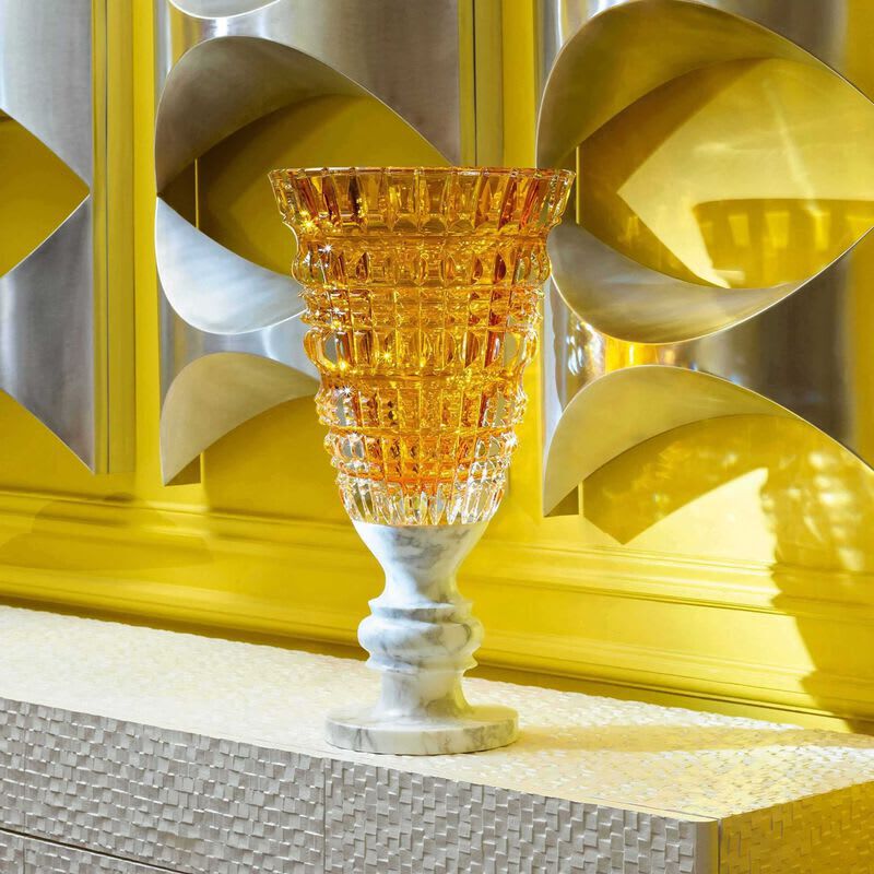 New Antique Vase Extra Large Yellow baccarat new antique vase extra large yellow