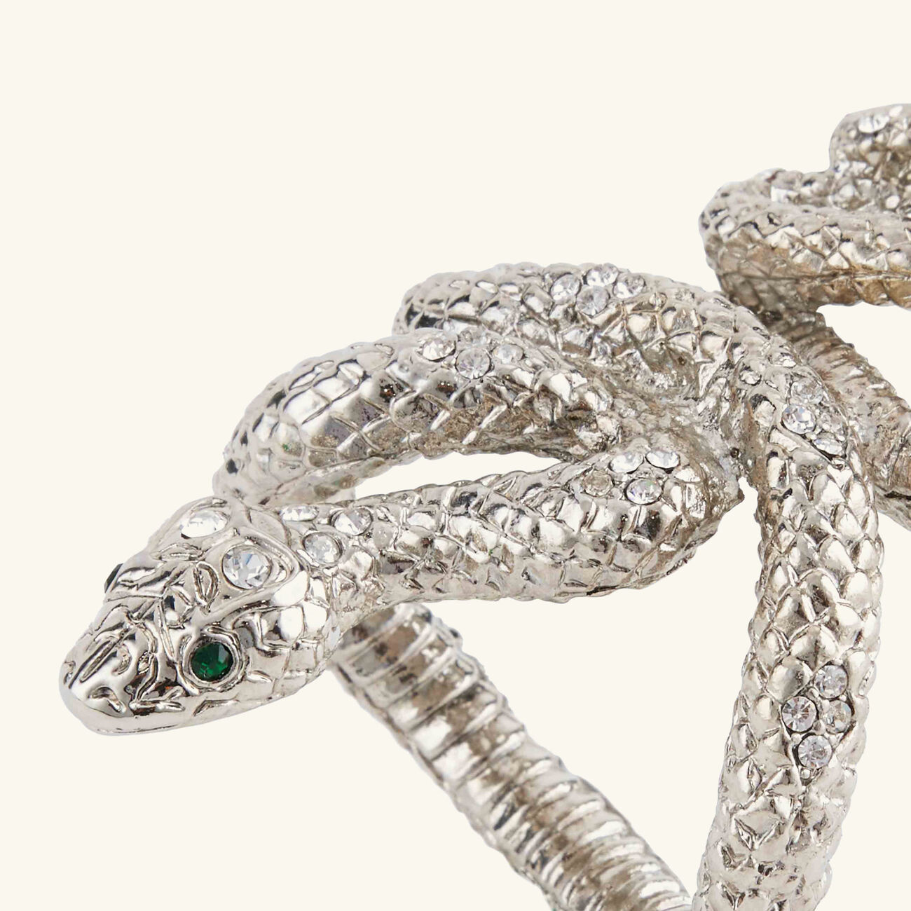 طقم مؤلف من أربع حلقات للمناديل على شكل ثعابين باللون الفضي لوبجيه طقم مؤلف من أربع حلقات للمناديل على شكل ثعابين باللون الفضي