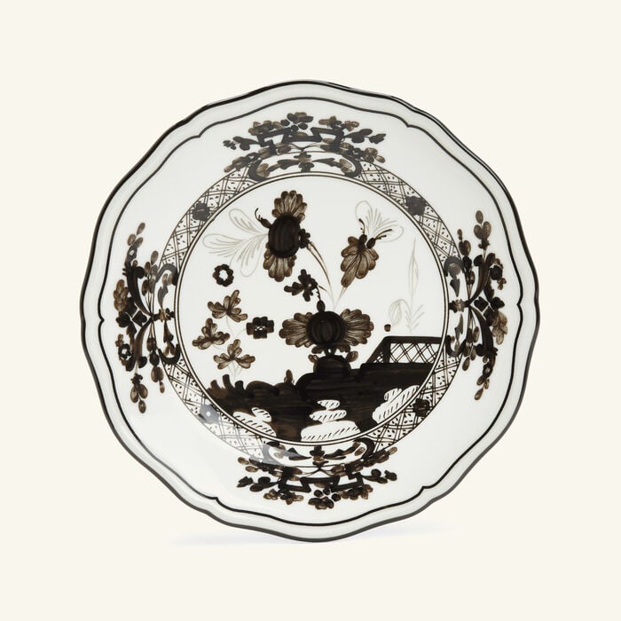 ginori 1735 oriente italiano bread plate grey