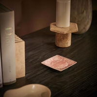 فيرساتشي صينية الحلى والمجوهرات باروكو مربعة صغيرة باللون الوردي