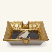 Falcon Ashtray Rectangular Gold villari falcon ashtray rectangular gold