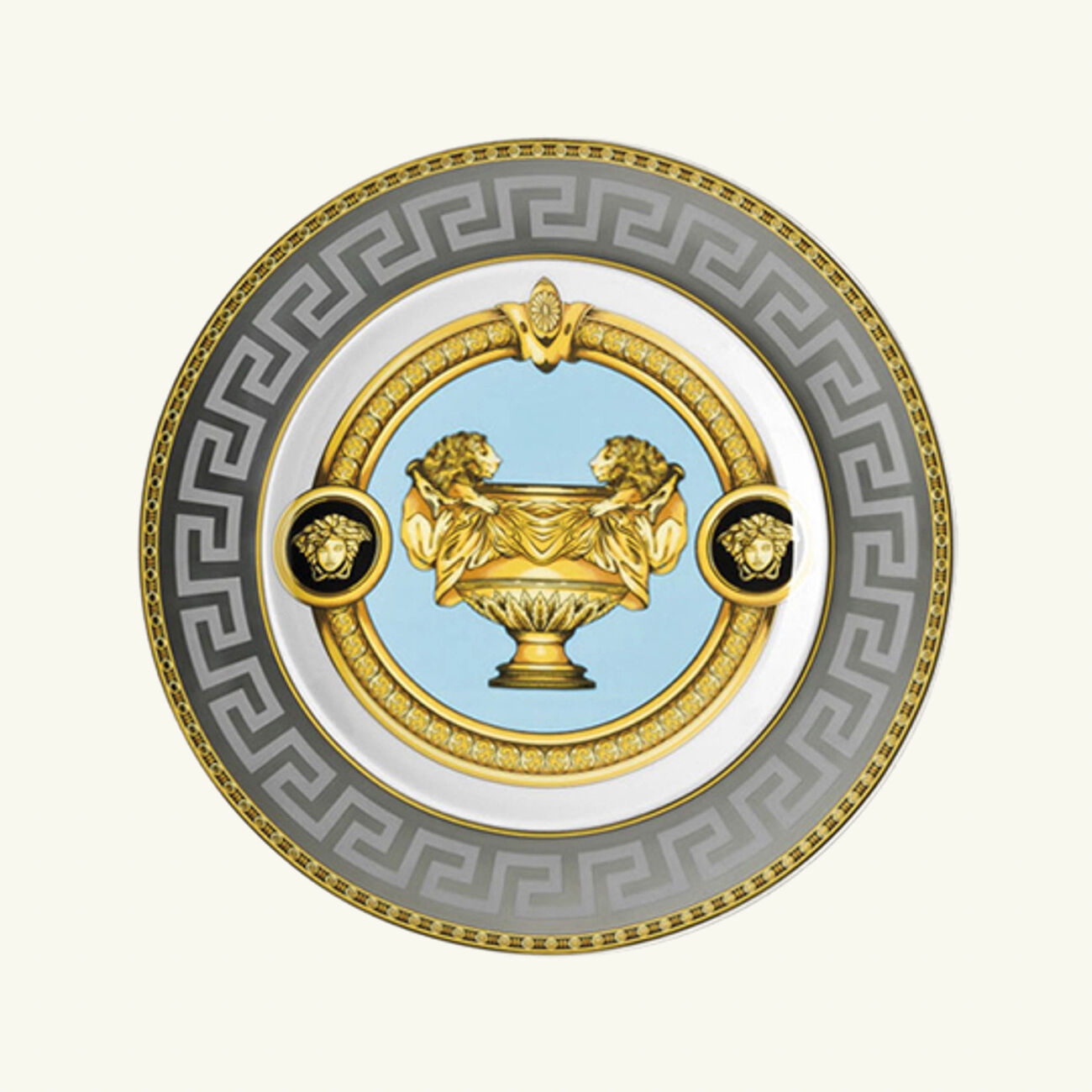 versace prestige gala bread butter plate round gold 18cm
