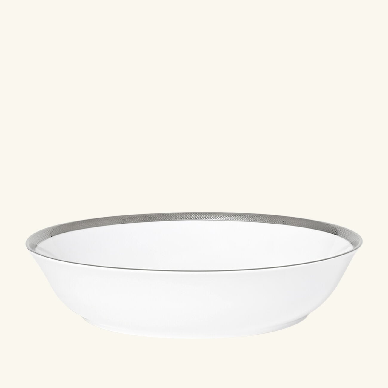 Maille Platine Serving Bowl White 24cm bernardaud maille platine serving bowl white 24cm