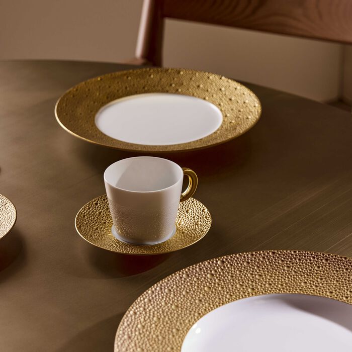 Ecume Tea Cup & Saucer Gold bernardaud ecume tea cup saucer gold