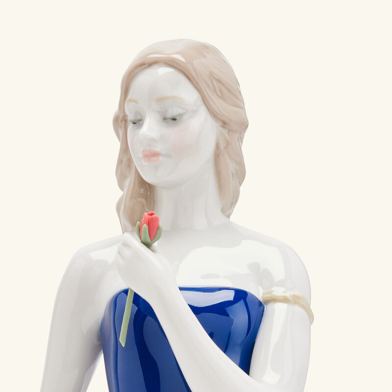 Rose Ball Sculpture Medium Blue lladro rose ball sculpture medium blue