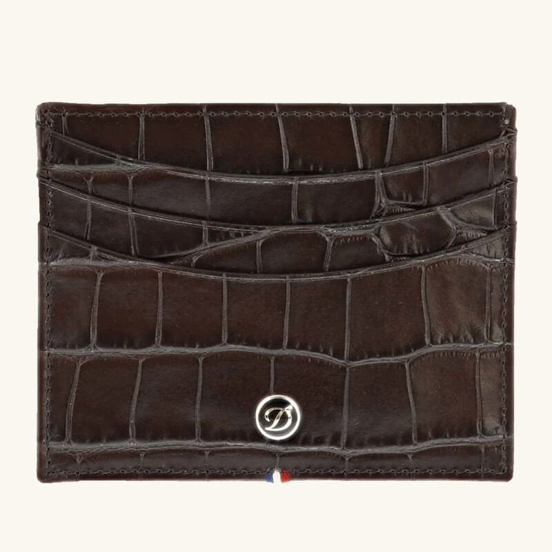 Line D Leather Wallet Brown st dupont line d leather wallet brown