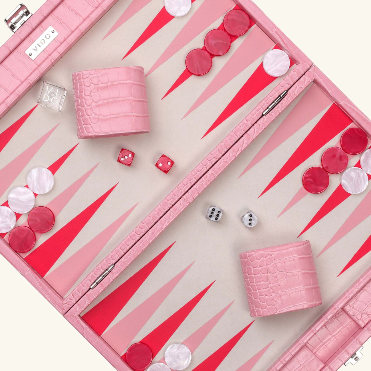 vido alligator backgammon set medium