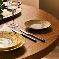 bernardaud ecume bread   butter plate round gold 16cm