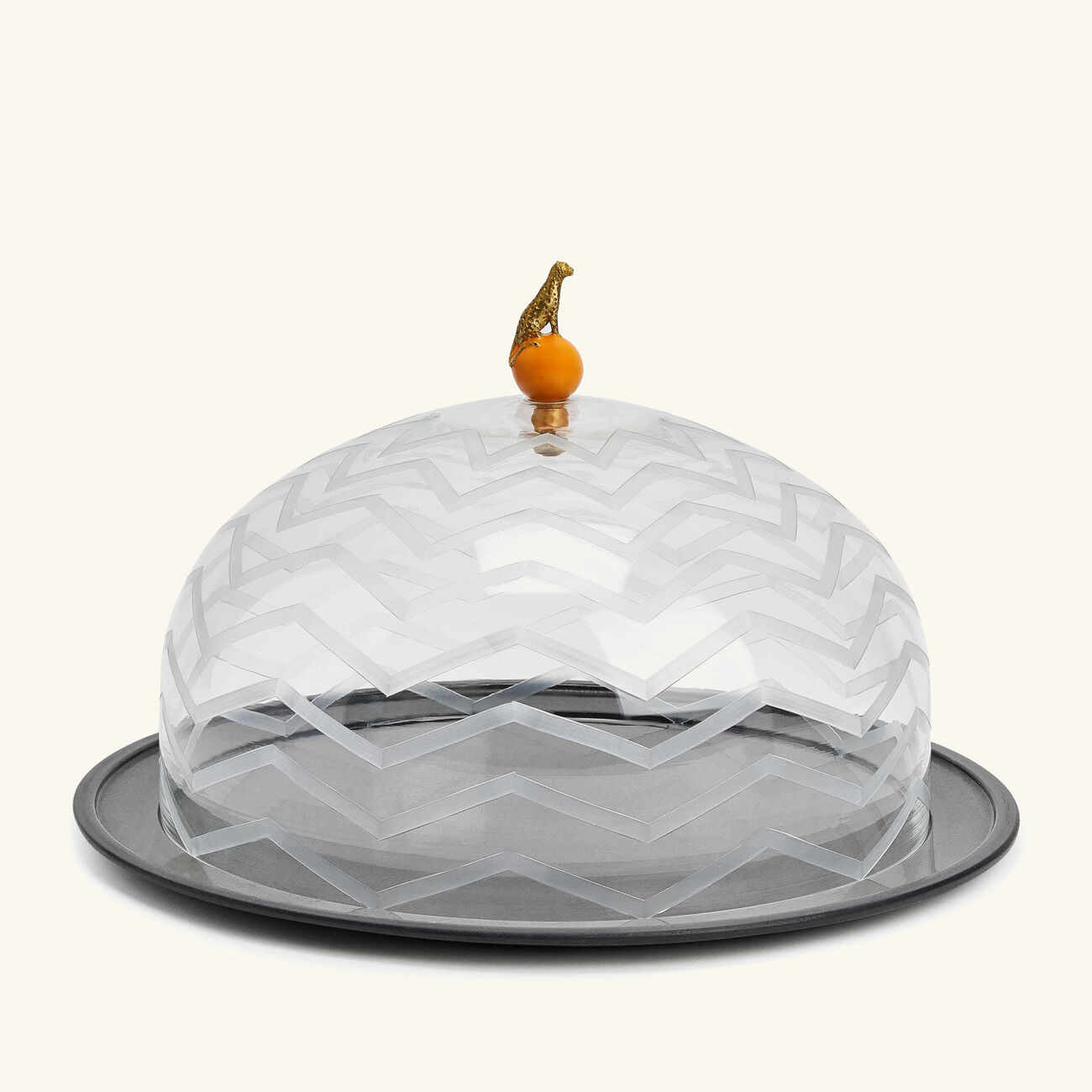 ira udaipur ares cloche cake plate round black 31cm