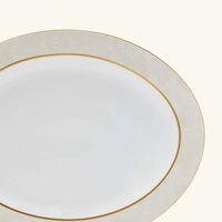 bernardaud sauvage blanc serving platter oval gold 39cm