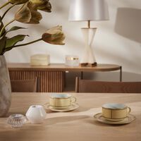 ginori 1735 diva tea cup saucer yellow set of 2