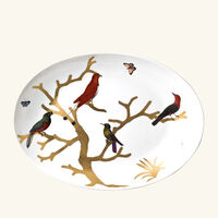 bernardaud aux oiseaux platter oval gold 39cm