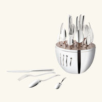 christofle mood 24 piece flatware set silver plated