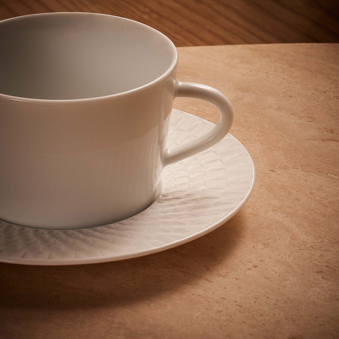 bernardaud twist tea cup saucer white