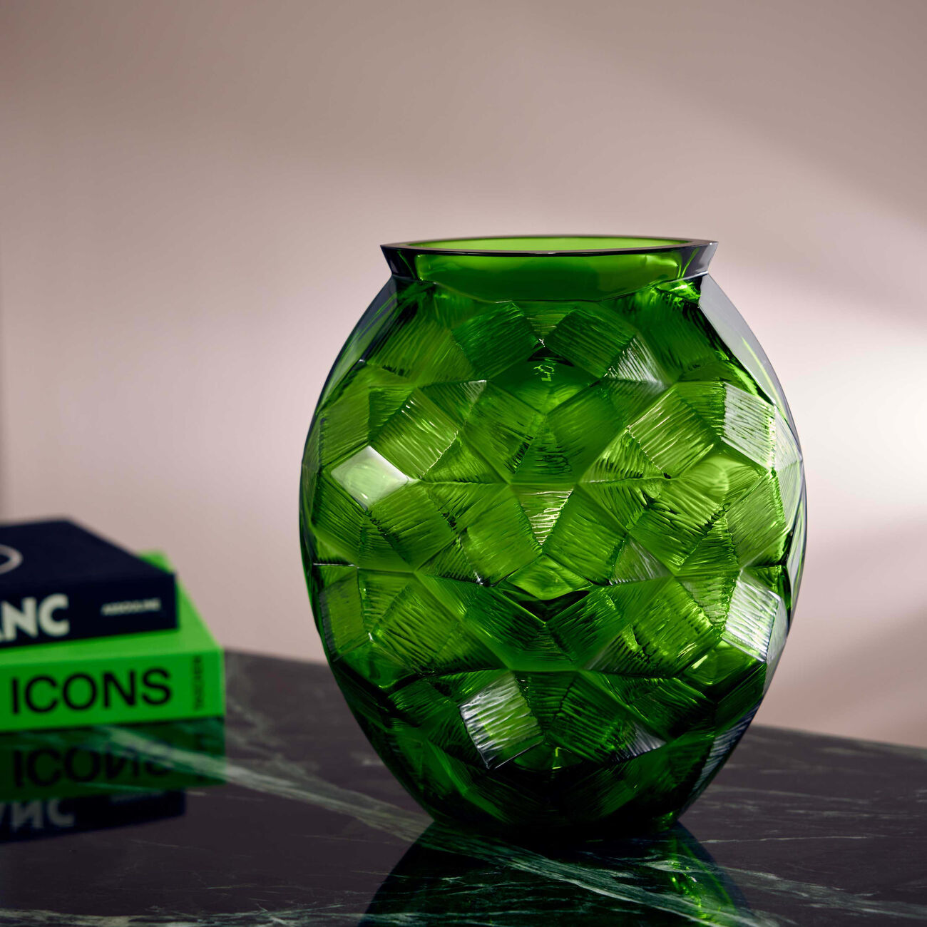 lalique tortue vase medium green