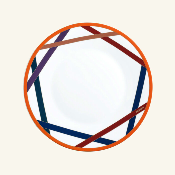missoni home nastri dinner plate round 27cm
