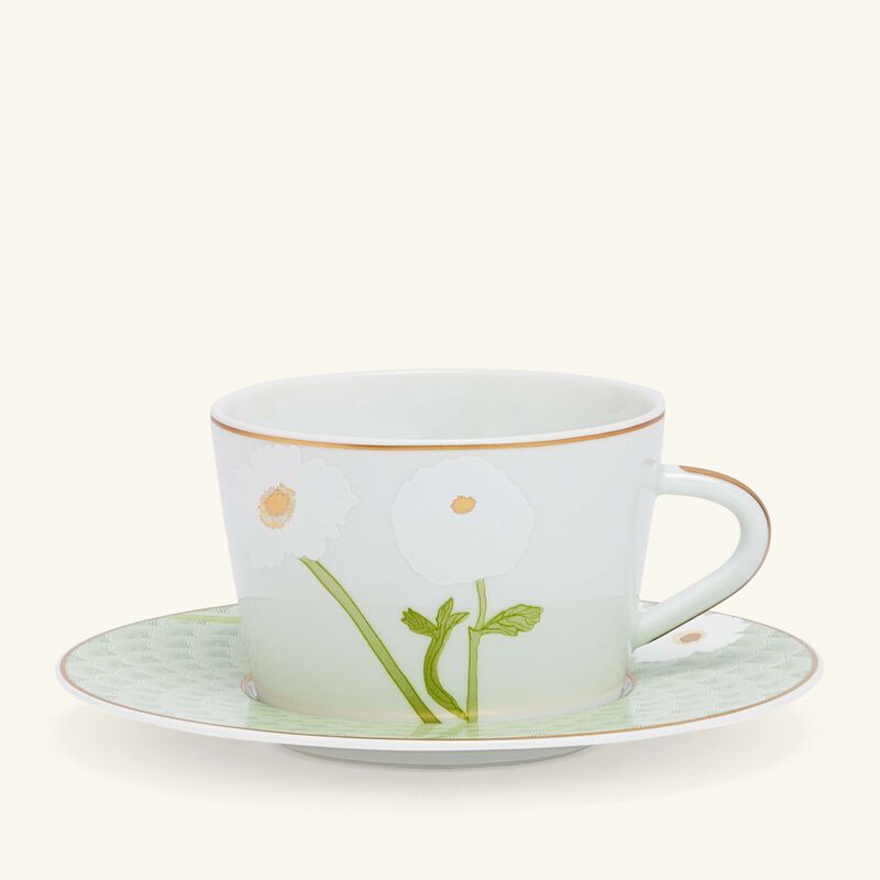 Praiana Tea Cup & Saucer Green bernardaud praiana tea cup saucer green