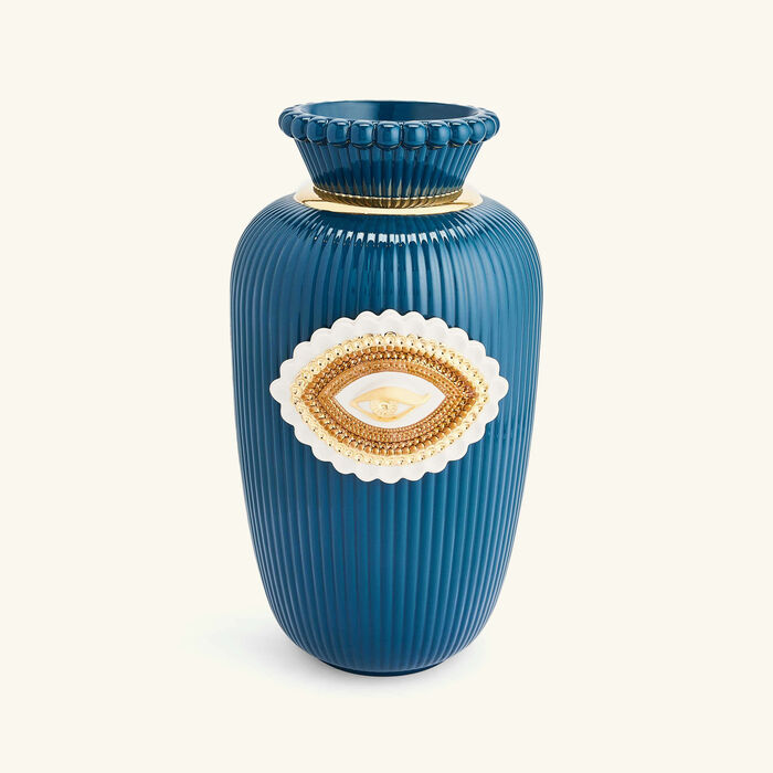 lladro lover s eyes vase medium blue