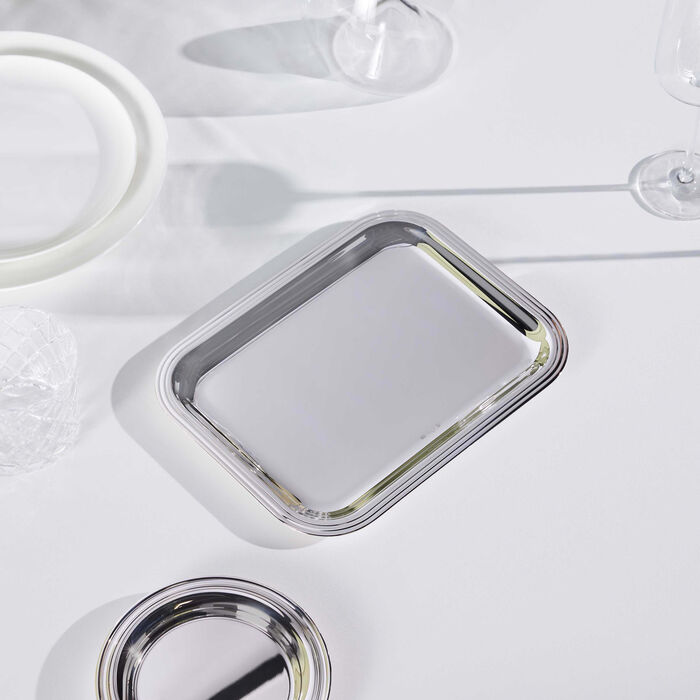 christofle albi serving tray rectangular small silver plated