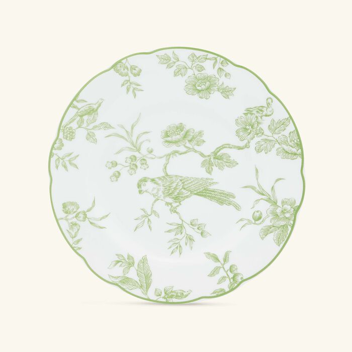 bernardaud albertine bread butter plate round green 16cm