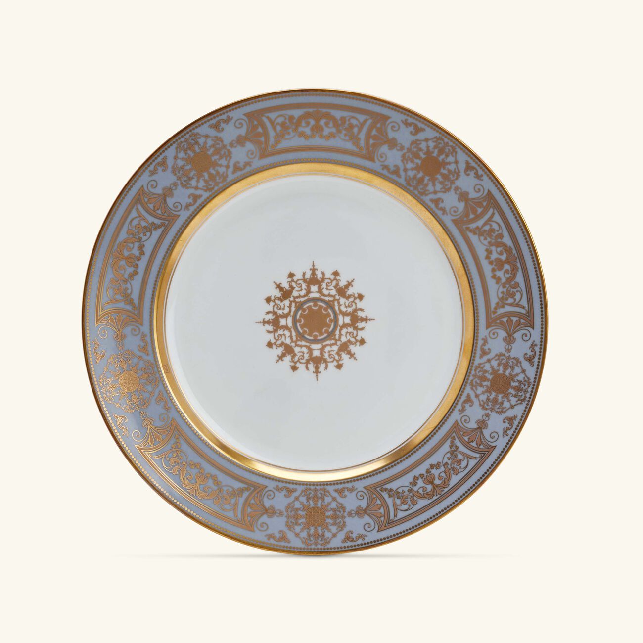 bernardaud aux rois dinner plate round gold 26cm