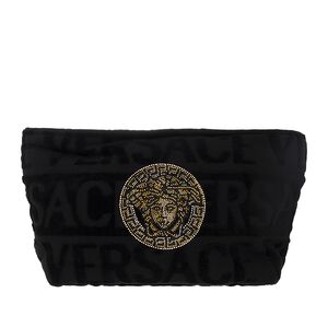 حقيبة صغيرة سوداء من فيرساتشي مزيّنة بشعار الدار, medium