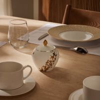 bernardaud vegetal or sugar bowl gold