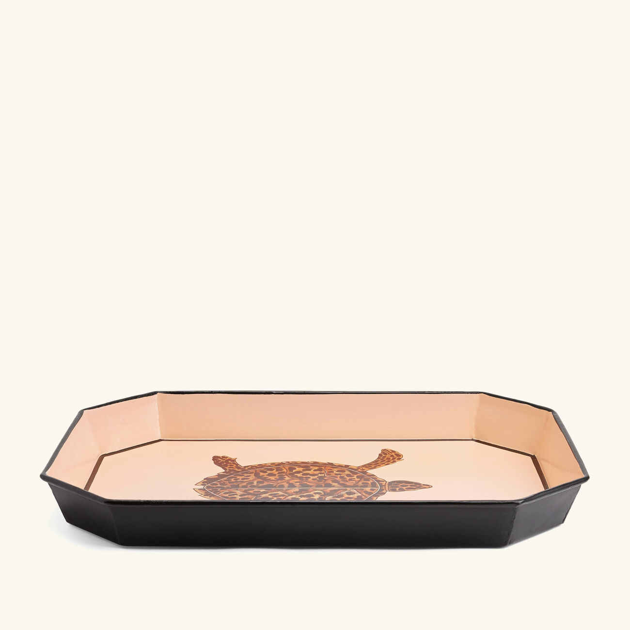 les ottomans fauna serving tray octagonal medium pink