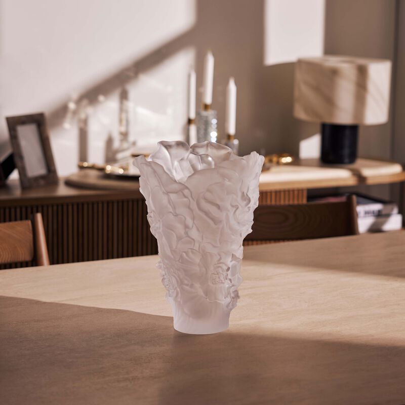 daum camellia vase large white