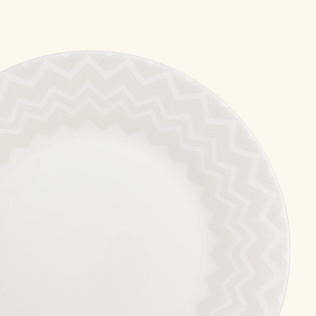ZIG ZAG Dessert Plate Round White 21 cm Set of 2 missoni home zig zag dessert plate round white 21 cm set of 2