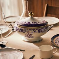 bernardaud prunus soup tureen purple