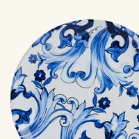 dolce gabbana casa blu mediterraneo fiore piccolo charger plate blue round 31cm