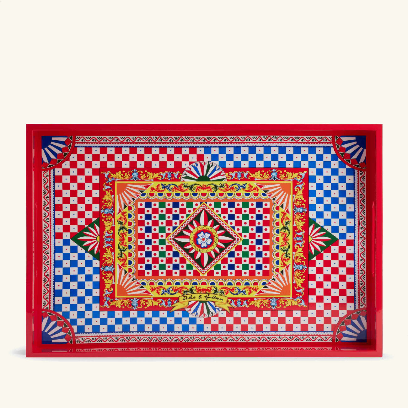 dolce gabbana casa carretto tray rectangular large