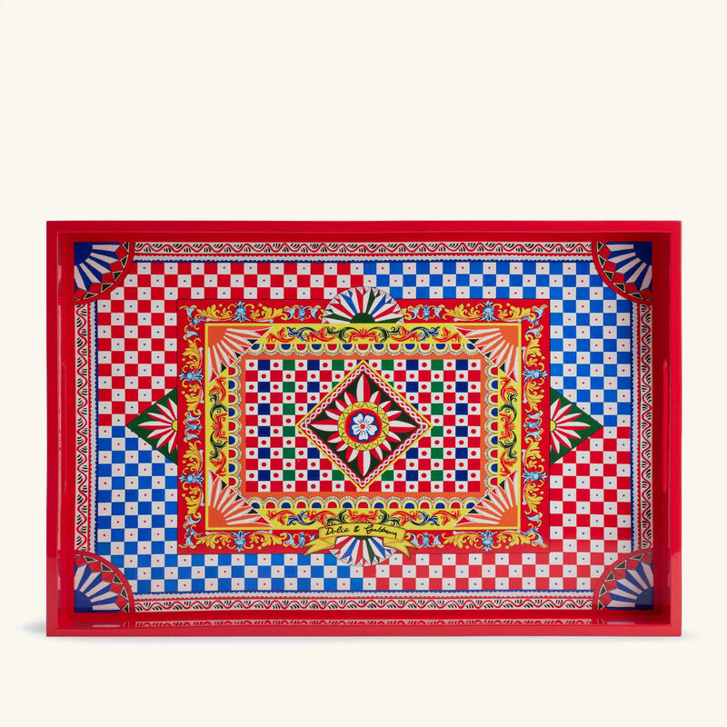 dolce gabbana casa carretto tray rectangular large