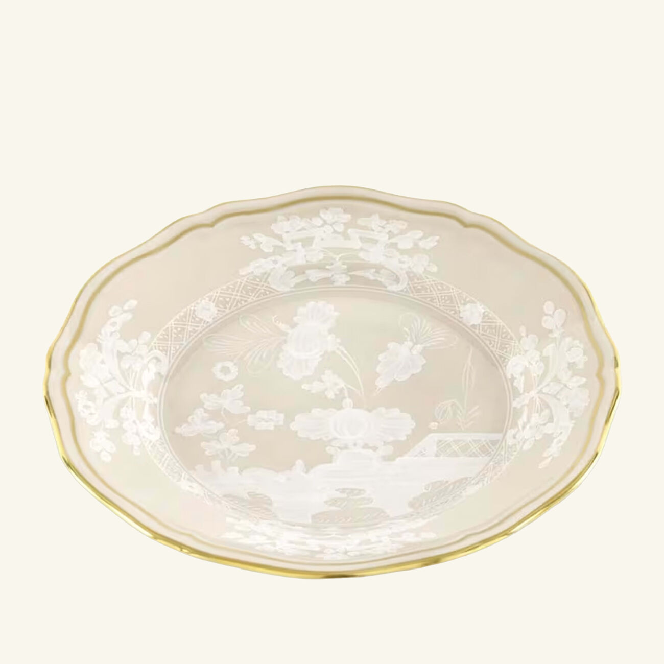 ginori 1763 oriente italiano mergina bread plate round beige 17cm